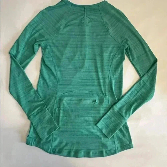ATHLETA PACIFICA GREEN long sleeve quarter zip workout top green size S - Picture 5 of 8
